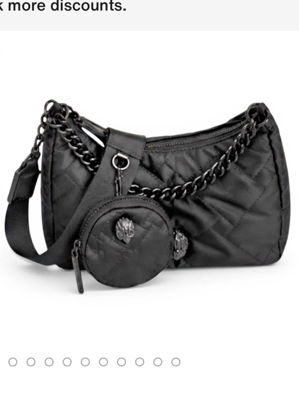 Kurt Geiger London Multi in One Quilted Black Crossbody Bag Coin Pouch Festival